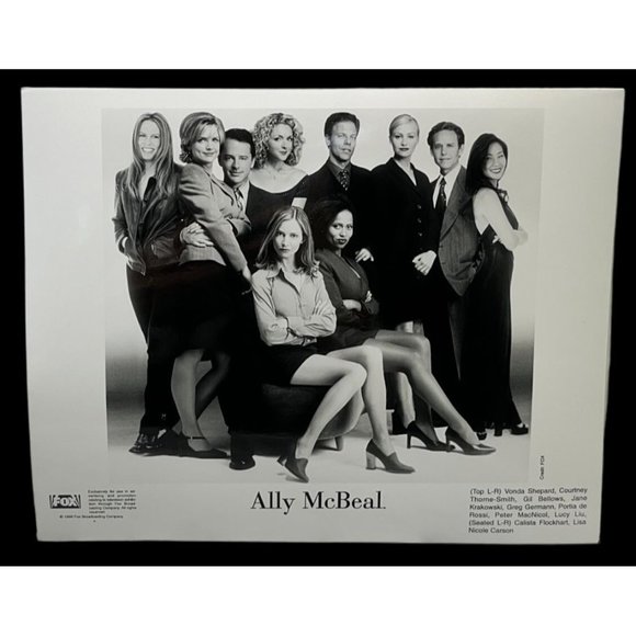 Ally McBeal Cast Press Photo Fox 1998 Calista Flockhart Lucy Liu Greg Germann - Picture 1 of 6